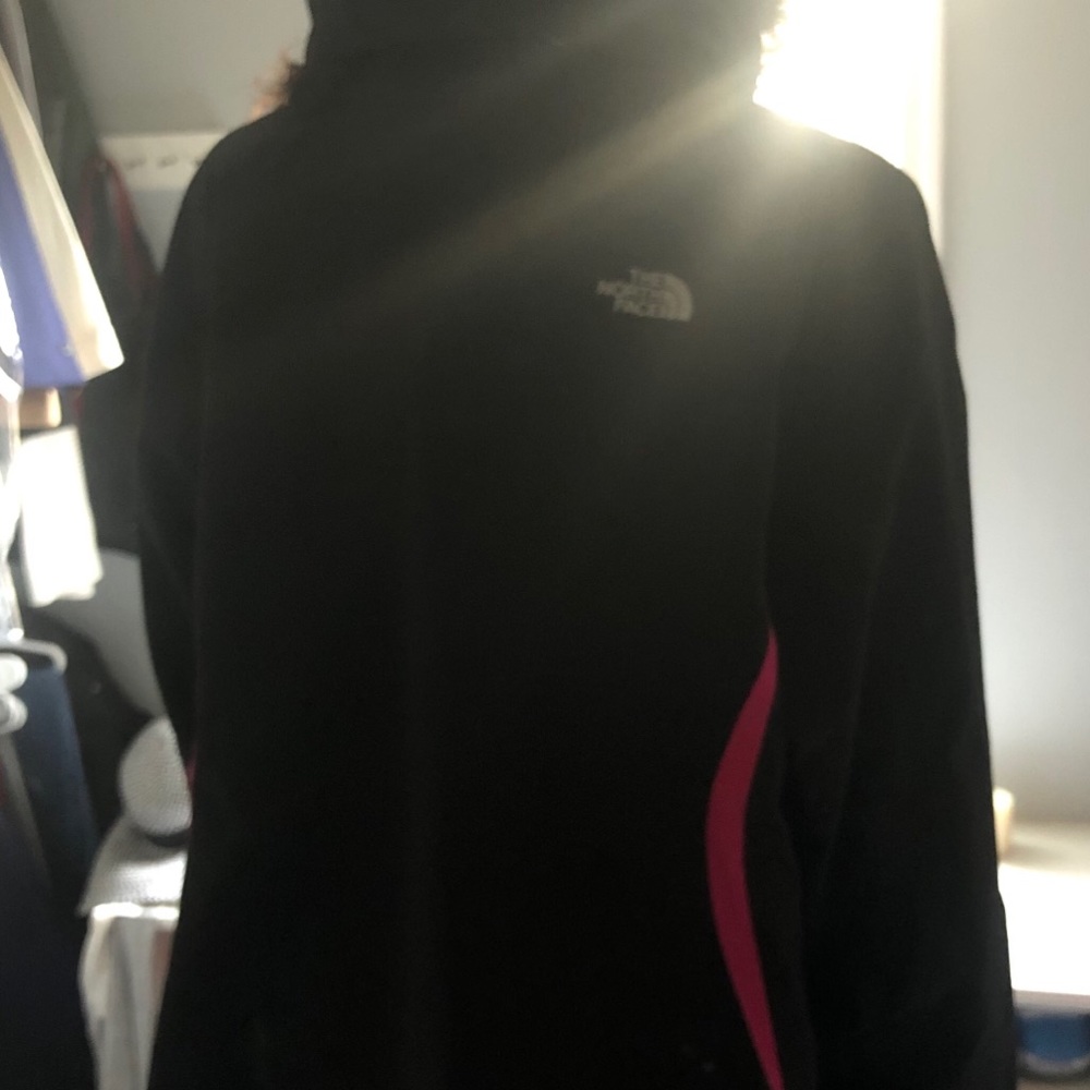 Women’s Black and Pink North Face Raincoat - Picture 3 of 8